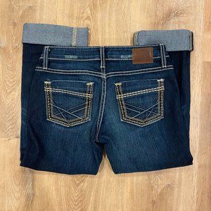 Buckle BKE Dark Wash Capris Cropped Jeans 26